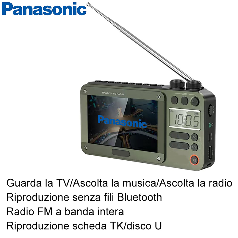 Verde, supporta la riproduzione USB/TF, supporta le cuffie per un suono forte e chiaro e una ricezione radio eccellente